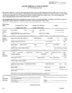 Motor Vehicle Accident report form and diagram – St. Vrain Valley Schools