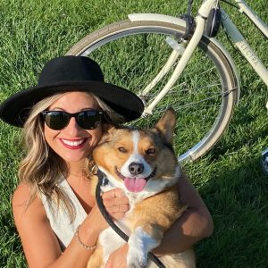 Jacqueline Celaya with her dog, Bear. 