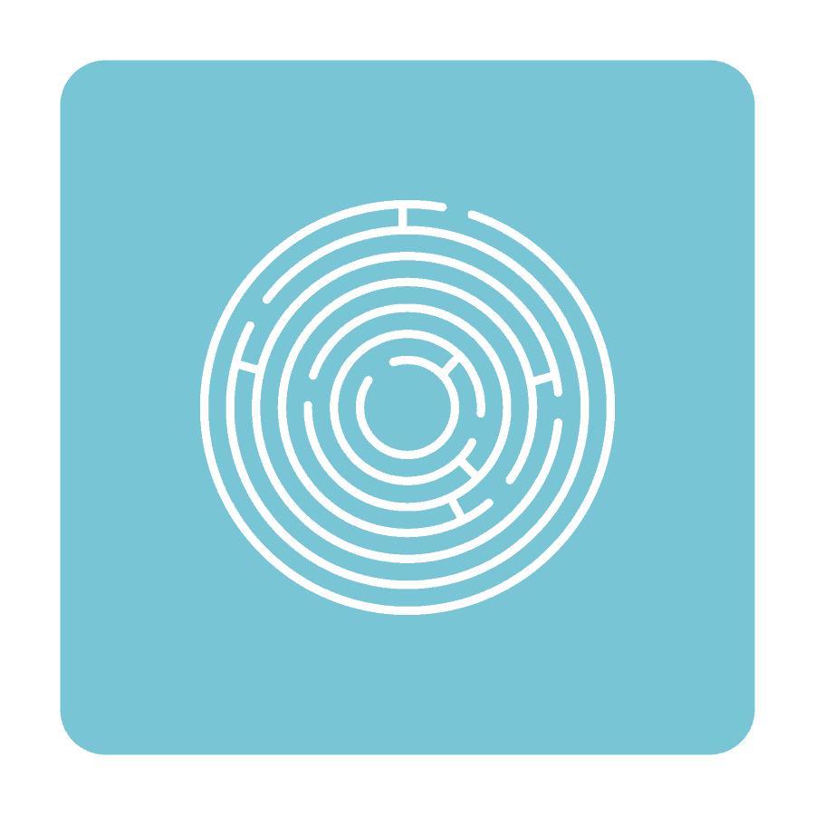 Circle maze representing intellectual wellness