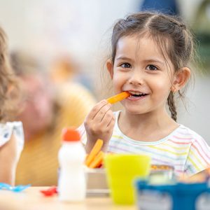 student eating lunch