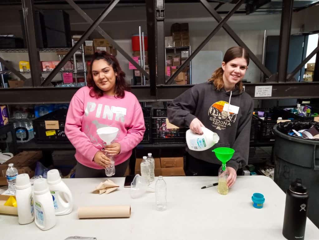 Skyline HS students volunteering at the OUR Center in Longmont