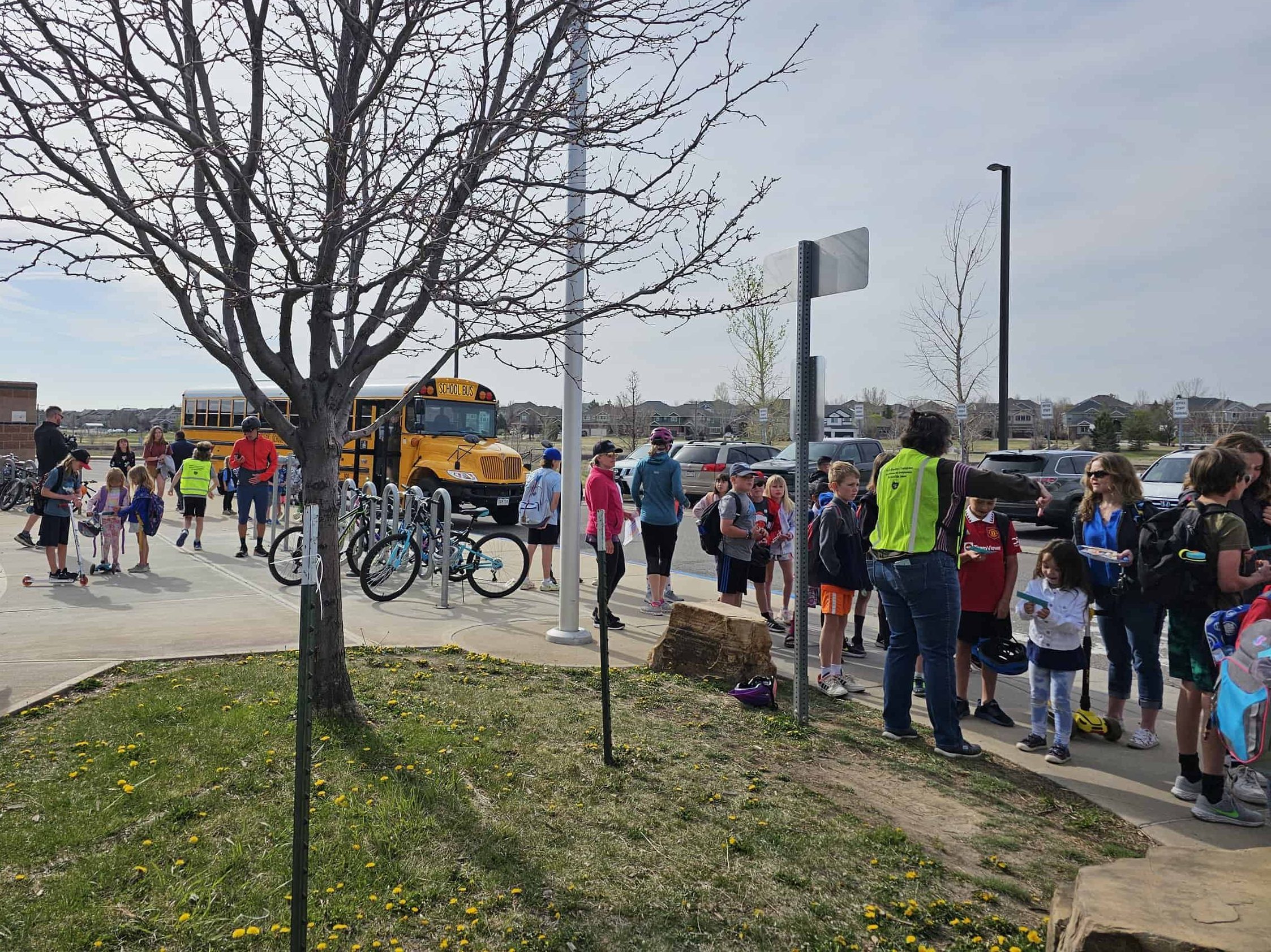 Trip Tracker bike to school event